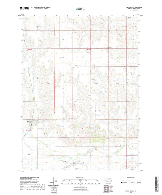 Platte Center Nebraska US Topo Map Image