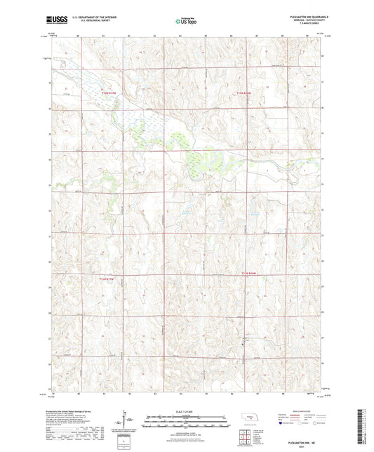 Pleasanton NW Nebraska US Topo Map Image
