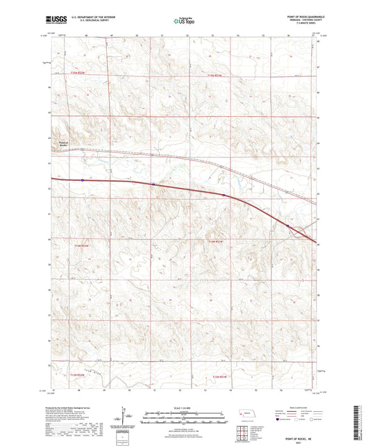 Point of Rocks Nebraska US Topo Map Image