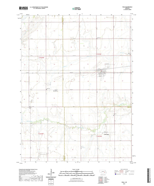 Polk Nebraska US Topo Map Image