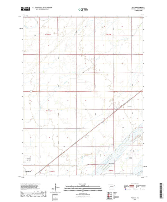 Polk NW Nebraska US Topo Map Image