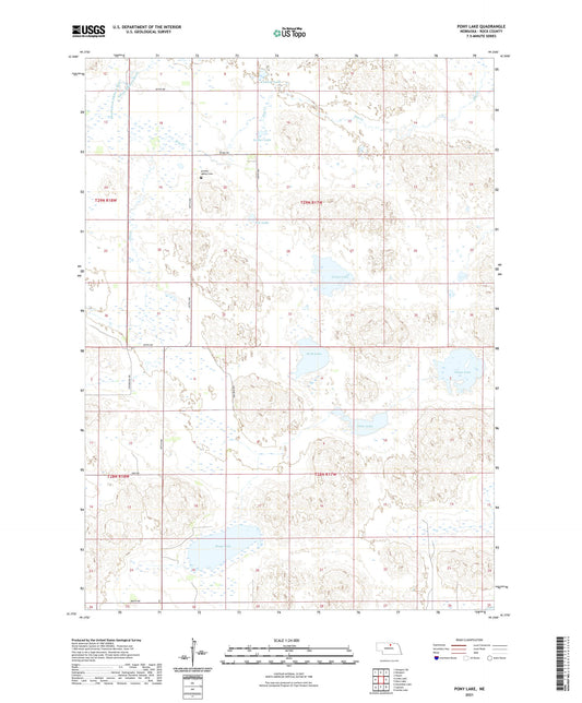 Pony Lake Nebraska US Topo Map Image