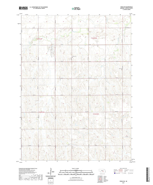 Poole NE Nebraska US Topo Map Image