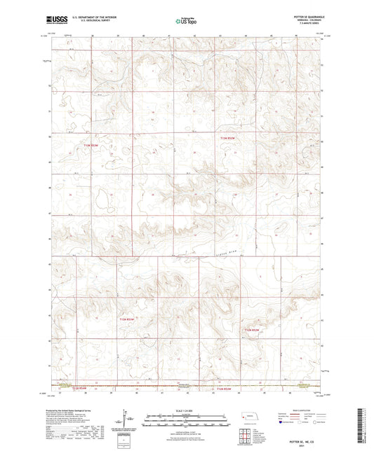 Potter SE Nebraska US Topo Map Image