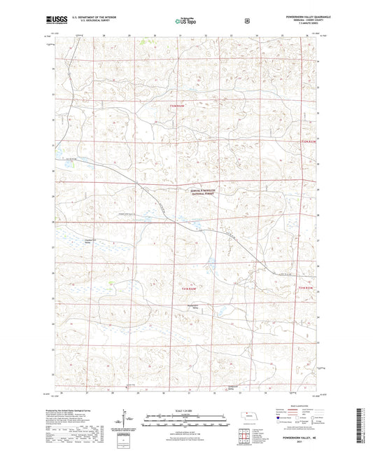 Powderhorn Valley Nebraska US Topo Map Image