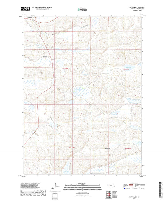 Pratt Valley Nebraska US Topo Map Image