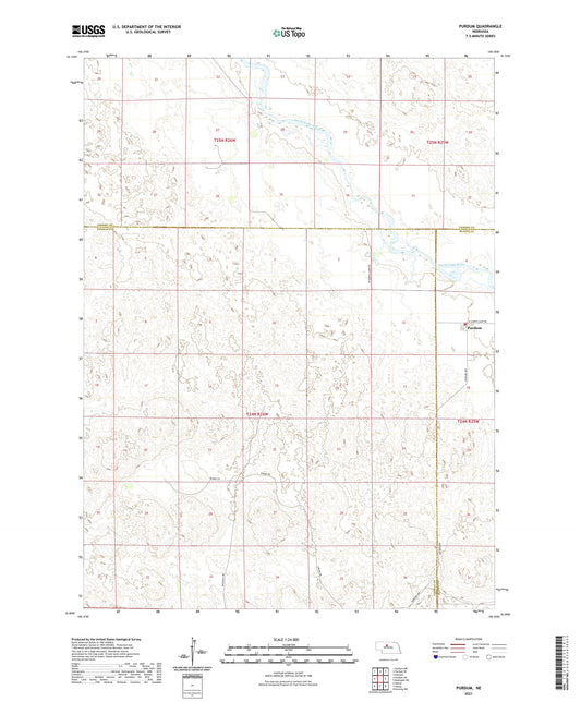 Purdum Nebraska US Topo Map Image