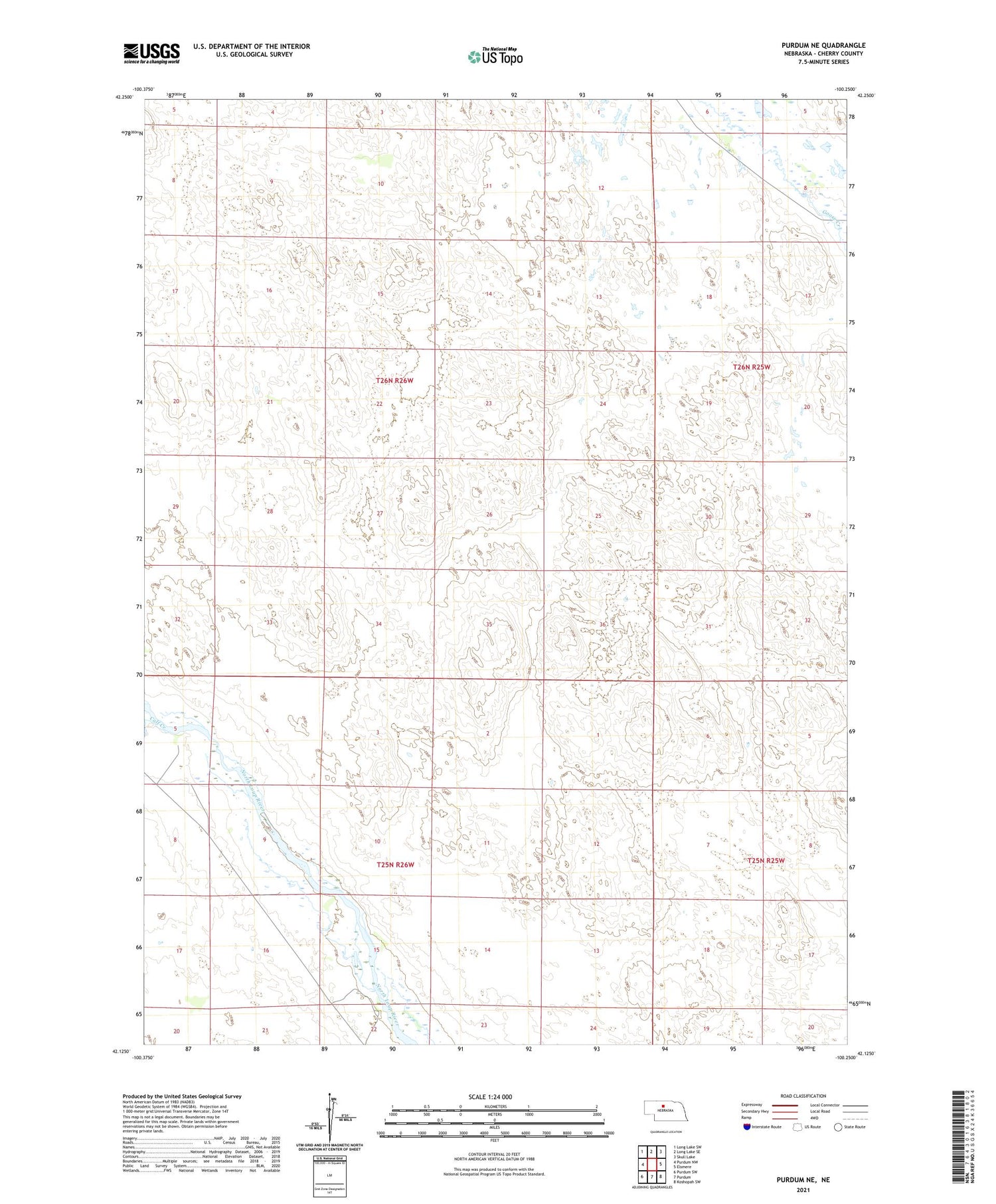 Purdum NE Nebraska US Topo Map Image