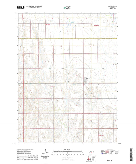Ragan Nebraska US Topo Map Image