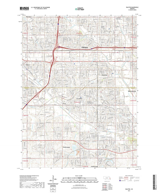 Ralston Nebraska US Topo Map Image