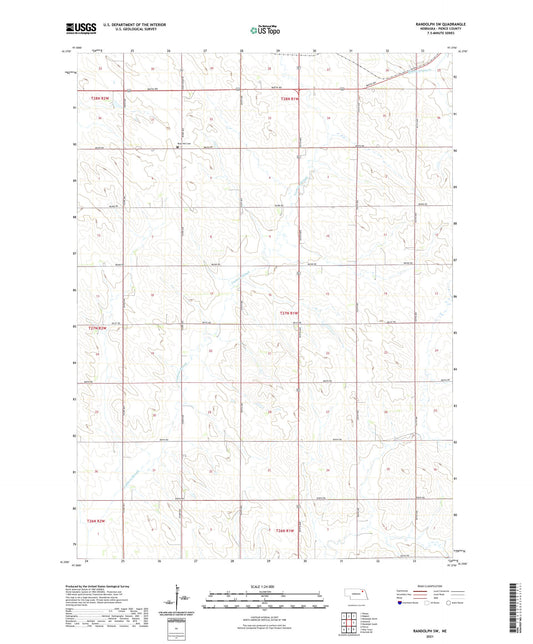Randolph SW Nebraska US Topo Map Image