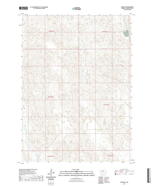 Raven SW Nebraska US Topo Map Image