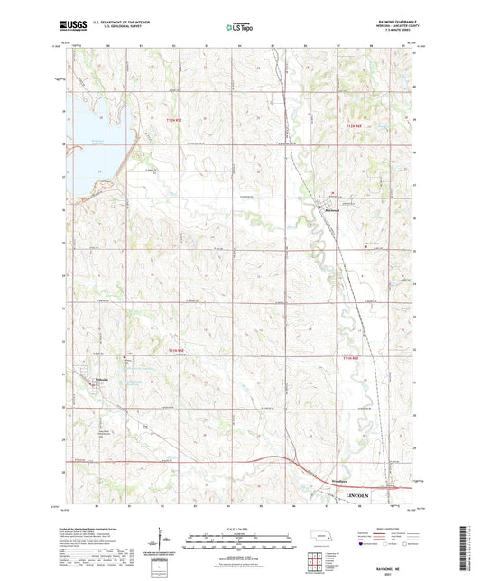 Raymond Nebraska US Topo Map Image