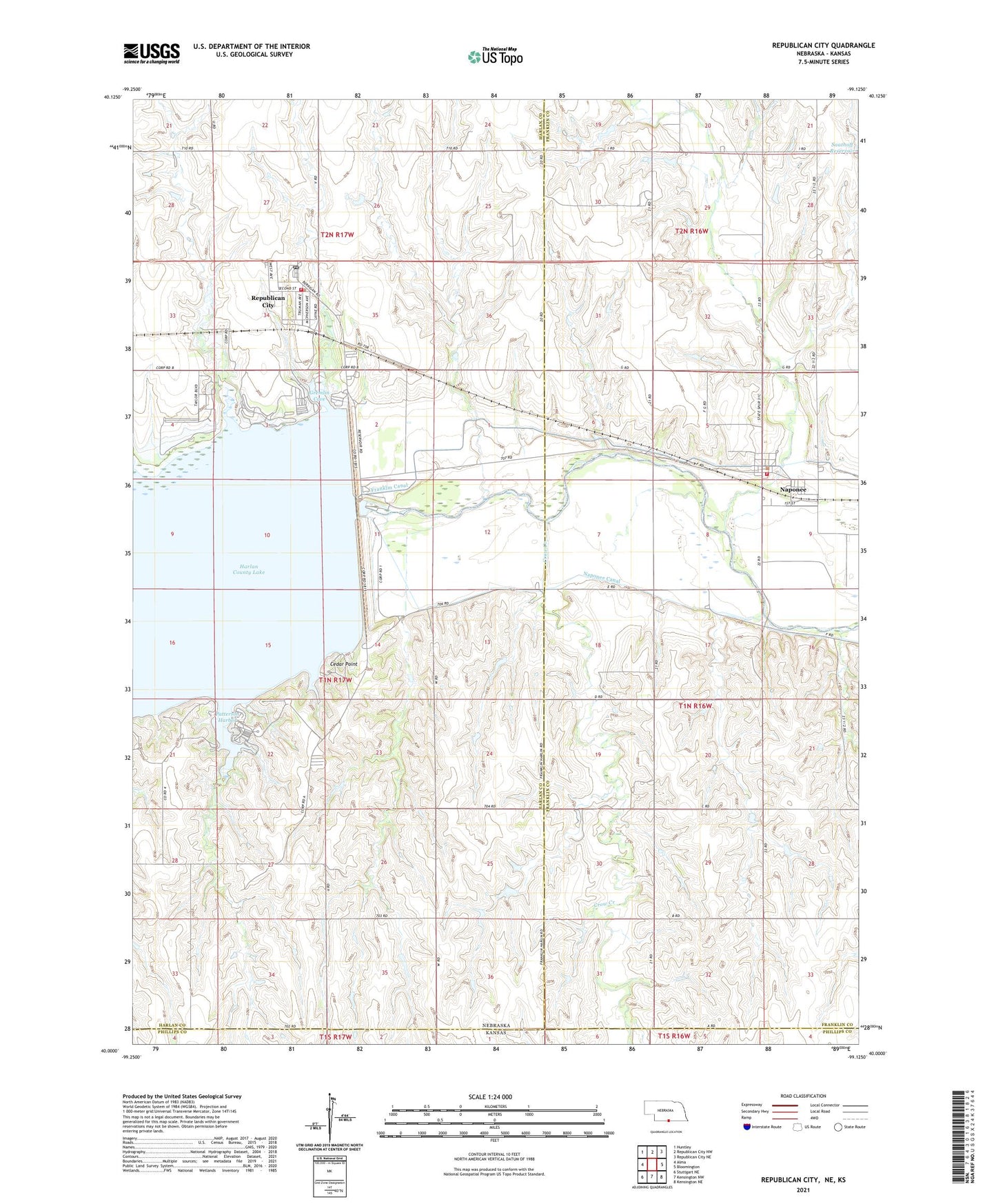 Republican City Nebraska US Topo Map Image