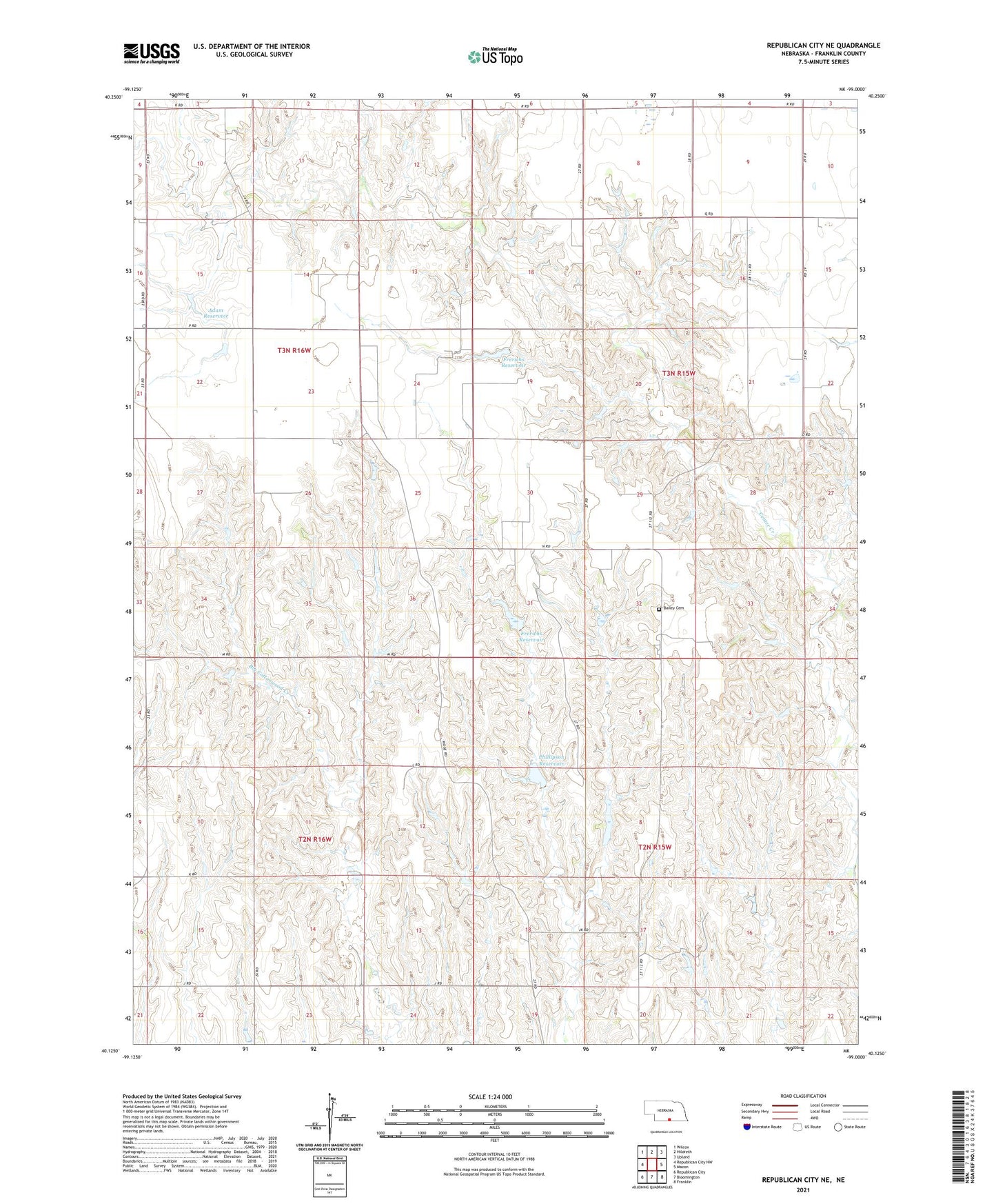 Republican City NE Nebraska US Topo Map Image