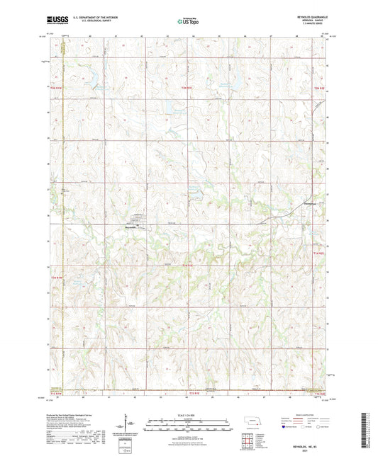 Reynolds Nebraska US Topo Map Image