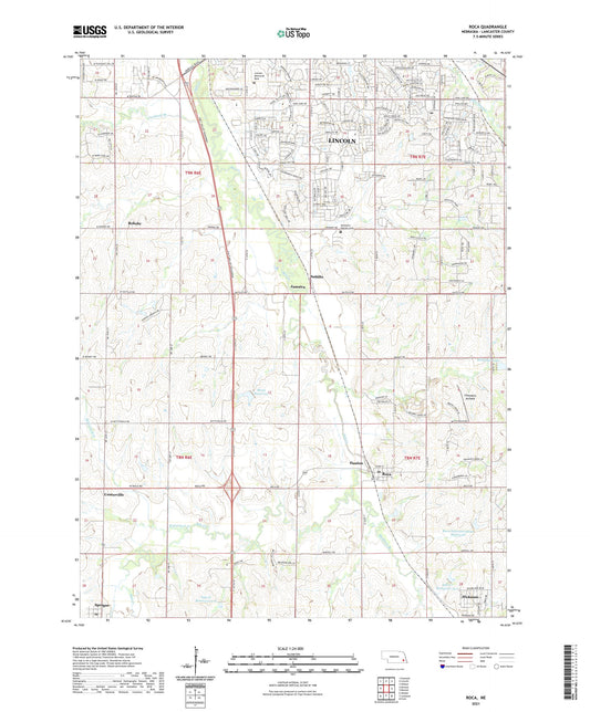 Roca Nebraska US Topo Map Image