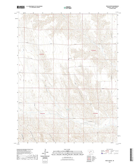 Rock Canyon Nebraska US Topo Map Image