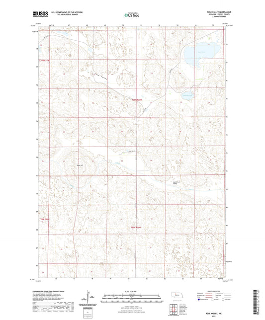 Rose Valley Nebraska US Topo Map Image