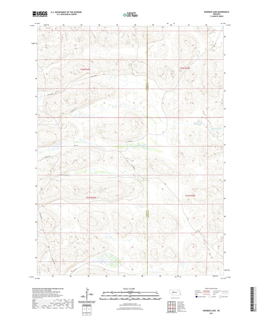 Rosebud Lake Nebraska US Topo Map Image