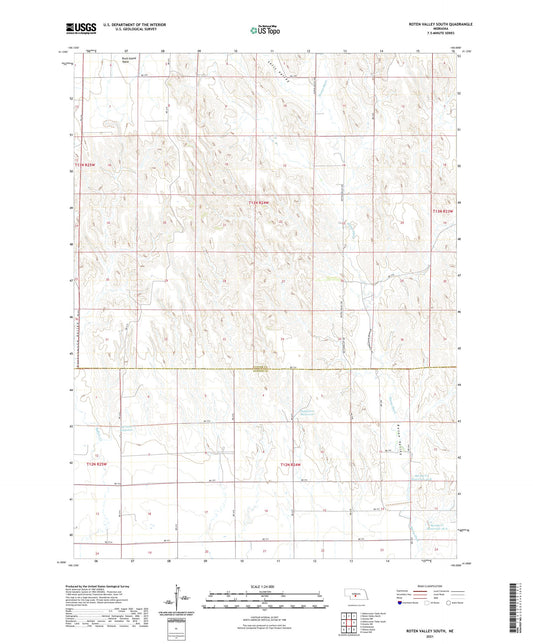 Roten Valley South Nebraska US Topo Map Image