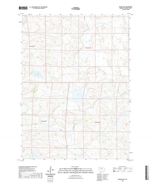 Round Lake Nebraska US Topo Map Image