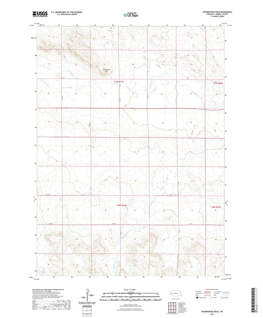 Roundhouse Rock Nebraska US Topo Map Image