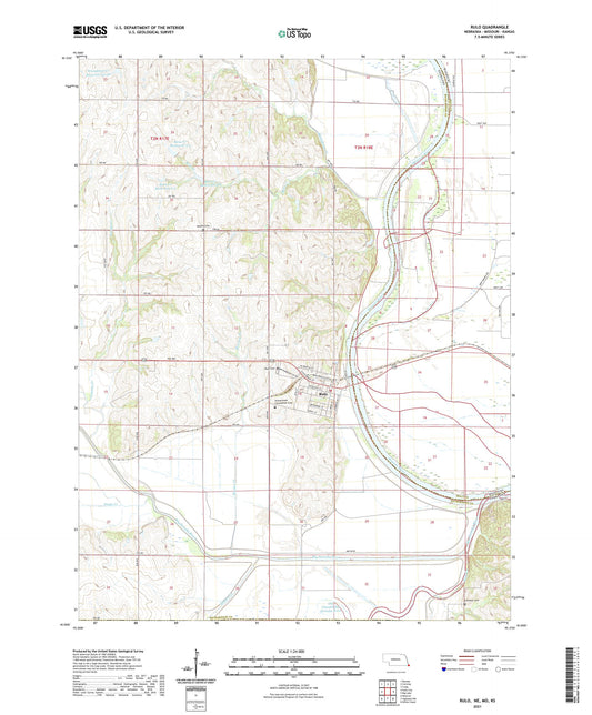 Rulo Nebraska US Topo Map Image