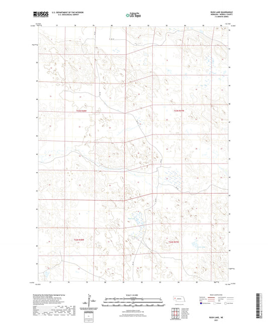 Rush Lake Nebraska US Topo Map Image