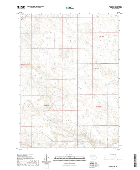 Rushville NE Nebraska US Topo Map Image