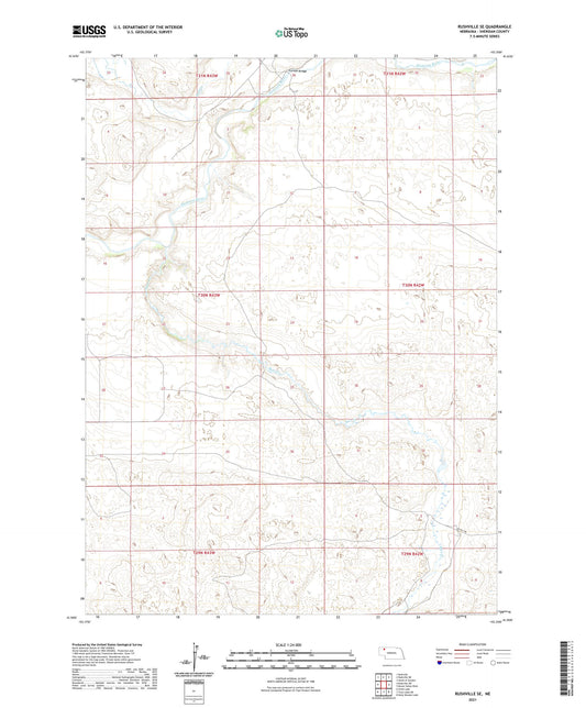 Rushville SE Nebraska US Topo Map Image