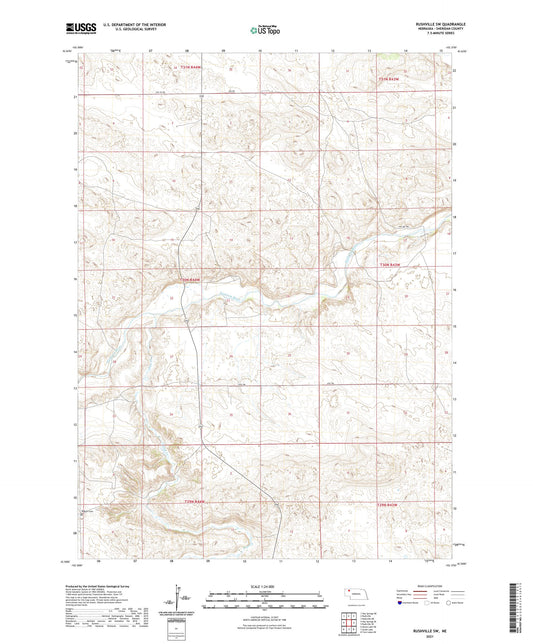 Rushville SW Nebraska US Topo Map Image