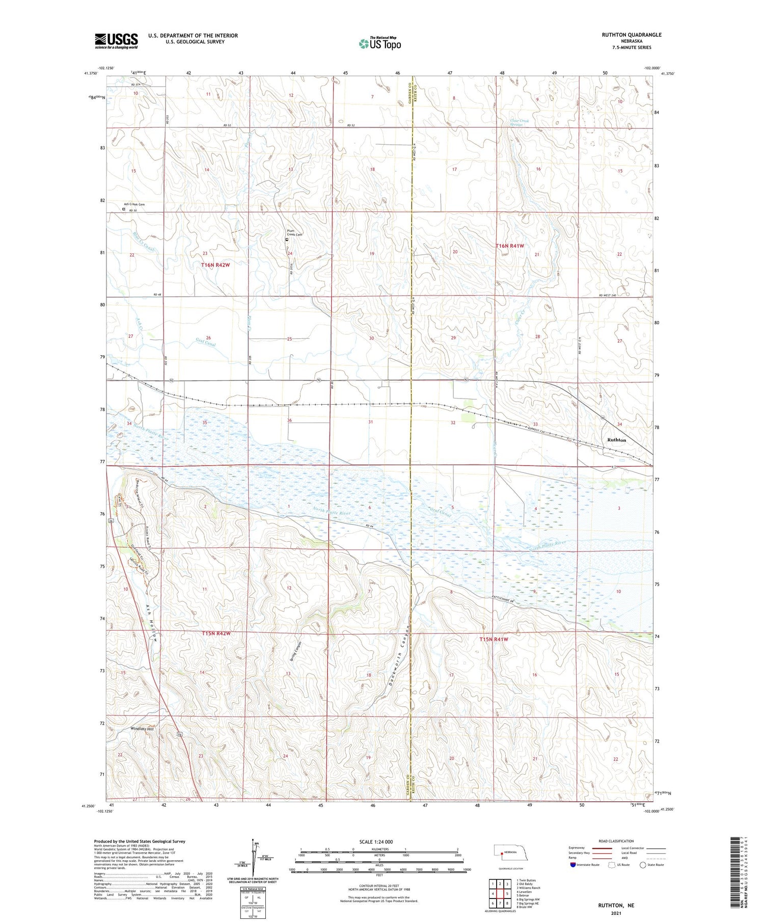 Ruthton Nebraska US Topo Map Image