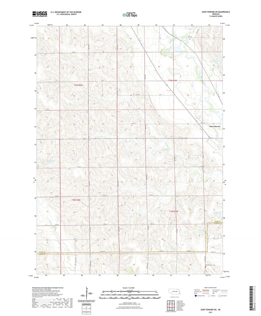 Saint Edward SW Nebraska US Topo Map Image