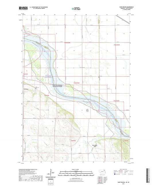 Saint Helena Nebraska US Topo Map Image
