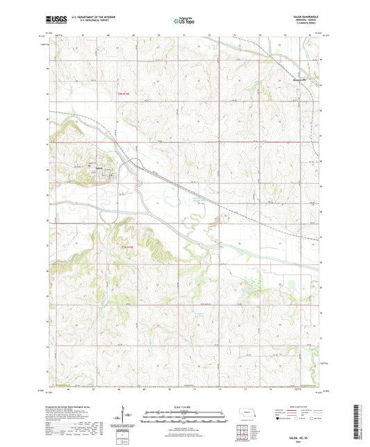 Salem Nebraska US Topo Map Image