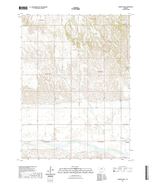 Sargent West Nebraska US Topo Map Image
