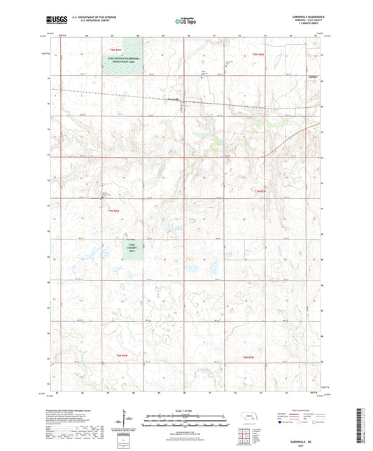 Saronville Nebraska US Topo Map Image
