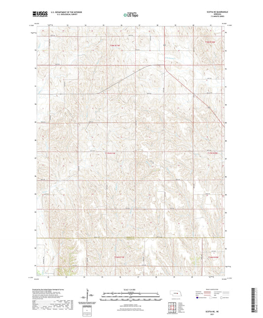Scotia NE Nebraska US Topo Map Image
