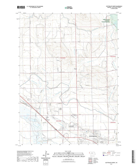 Scottsbluff North Nebraska US Topo Map Image
