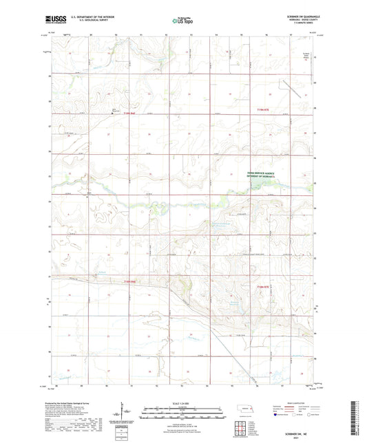 Scribner SW Nebraska US Topo Map Image