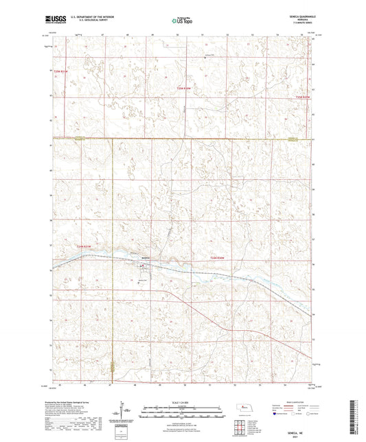 Seneca Nebraska US Topo Map Image