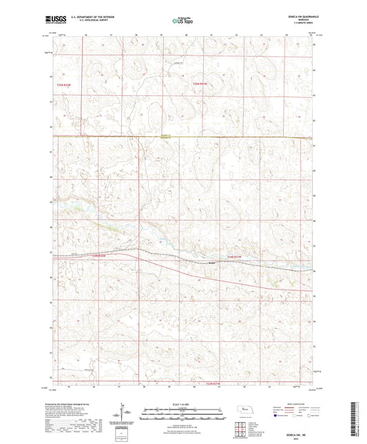 Seneca SW Nebraska US Topo Map Image