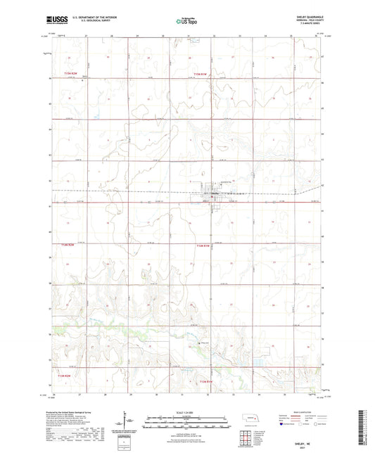 Shelby Nebraska US Topo Map Image