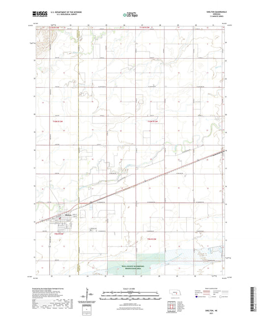 Shelton Nebraska US Topo Map Image