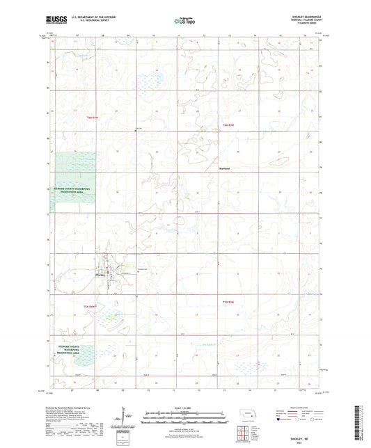 Shickley Nebraska US Topo Map Image