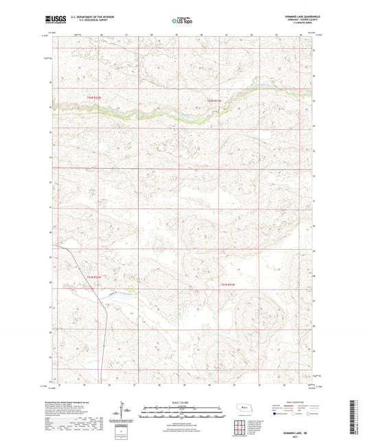 Shimmins Lake Nebraska US Topo Map Image