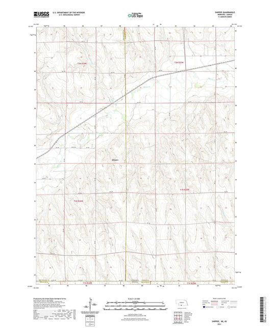 Shippee Nebraska US Topo Map Image