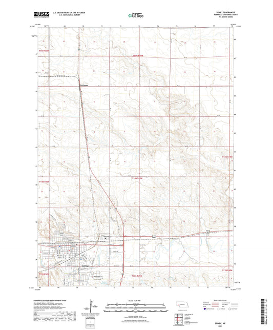 Sidney Nebraska US Topo Map Image