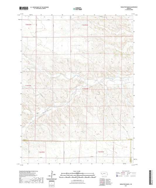 Singleton Ranch Nebraska US Topo Map Image